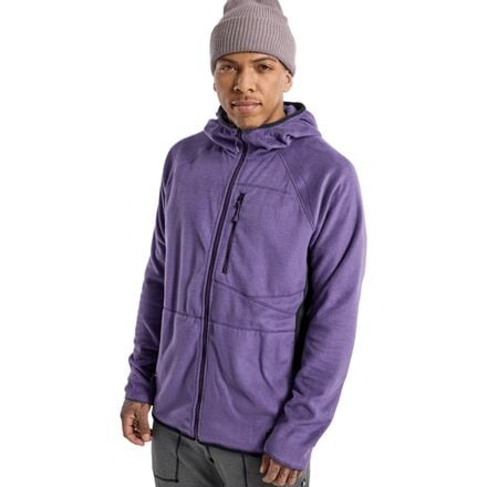 Burton - Stockrun Warmest Hooded Full-Zip Fleece Jacket - Men's - Violet Halo/True Black