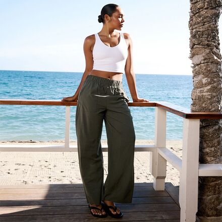 Beyond Yoga - Stretch Woven Wide Leg Pant - Women's
