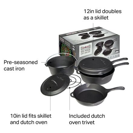 Camp Chef - 6-Piece Cast Iron Set