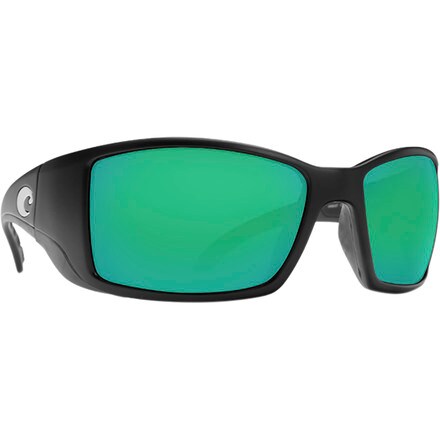 Costa - Blackfin 580P Polarized Sunglasses - Men's - Matte Black/Green Mirror  580P