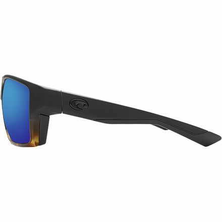 Costa - Bloke 580P Polarized Sunglasses - Matte Black/Shiny Tortoise Frame/Blue Mirror