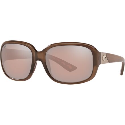 Costa - Gannet 580P Polarized Sunglasses - Women's - Shiny Taupe Crystal Frame/Copper Silver Mirror
