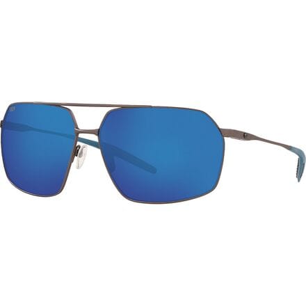 Costa - Pilothouse 580P Polarized Sunglasses - Matte Dark Gunmetal/Deep Blue/Black Frame/Gray Silver Mirror