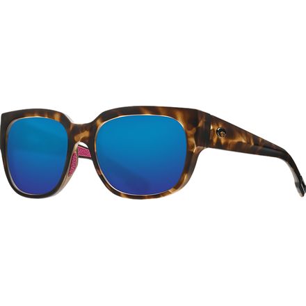 Costa - Waterwoman 580G Polarized Sunglasses - Women's - Matte Shadow Tortoise Frame/Blue Mirror
