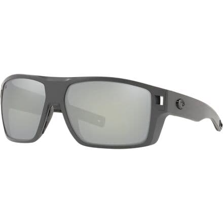 Costa - Diego 580G Polarized Sunglasses - Matte Gray/Gray Silver Mirror