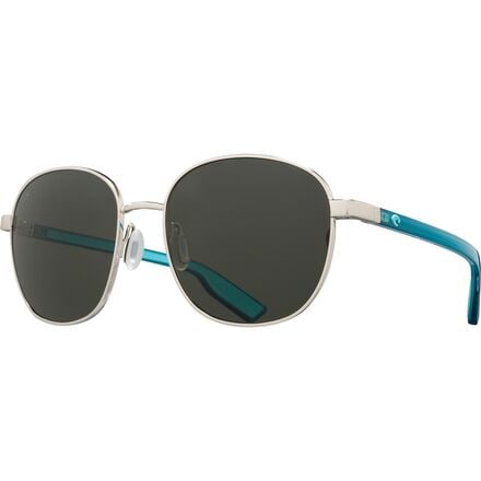 Costa - Egret 580G Polarized Sunglasses - Brushed Silver/580G Glass/Gray
