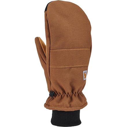 Insulated Duck Synthetic Leather Knit Cuff Mitten - Men's