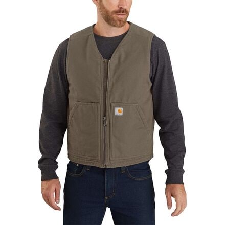 Carhartt - Washed Duck Sherpa Lined Vest - Men's - Driftwood