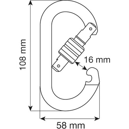 CAMP USA - Oval Standard Lock Carabiner