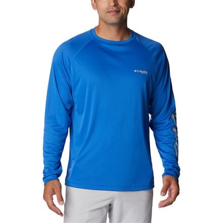 Columbia - Terminal Tackle Shirt - Men's - Vivid Blue/Cool Grey Logo