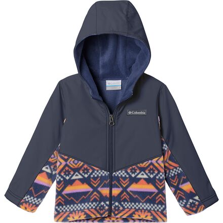 Columbia - Steens Mt Overlay Hooded Fleece Jacket - Toddler Boys' - Nocturnal Checkered Peaks/Nocturnal
