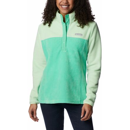 Columbia - Benton Springs 1/2-Snap Fleece Pullover - Women's - Light Jade/Key West