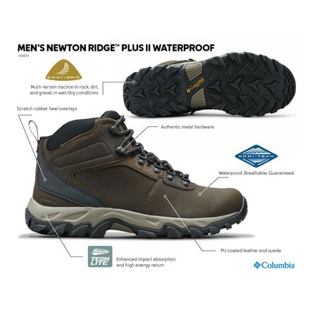 Columbia - Newton Ridge Plus II Waterproof Wide Hiking Boot - Men's