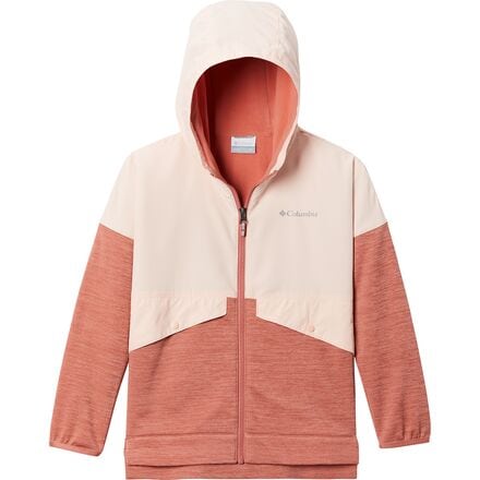 Columbia - Out-Shield Dry Fleece Full-Zip Jacket - Girls' - Peach Blossom/Dark Coral Heather