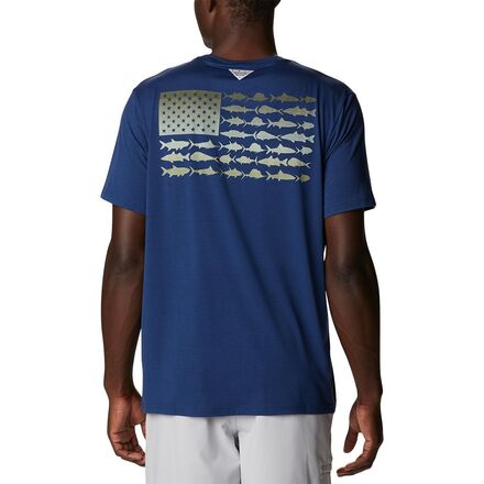 Columbia - PFG Fish Flag Tech Short-Sleeve T-Shirt - Men's - Carbon/Cypress Gradient