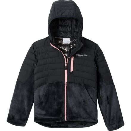 Columbia - Powder Lite Novelty Hooded Jacket - Girls' - Black