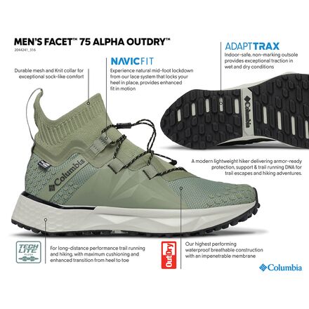 Columbia - Facet 75 Alpha Outdry Trail Running Shoe - Men's