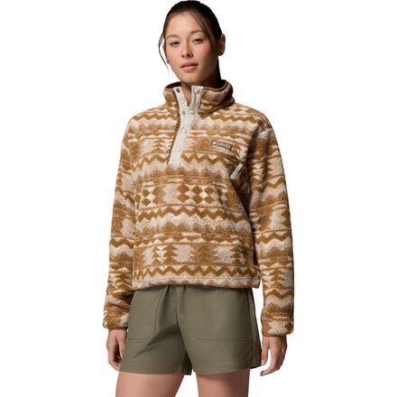 Helvetia II Printed Cropped 1/2-Snap Pullover - Women's