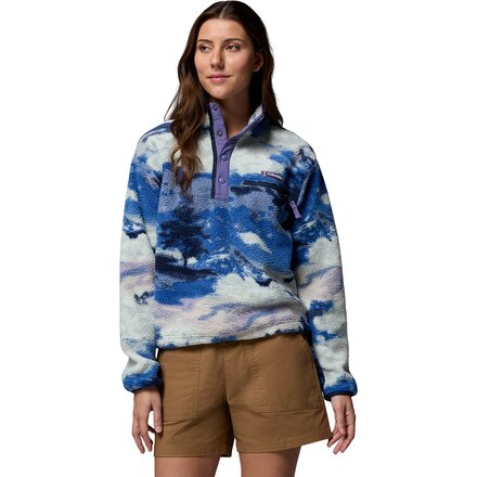 Helvetia II Printed Cropped 1/2-Snap Pullover - Women's