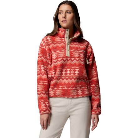 Helvetia II Printed Cropped 1/2-Snap Pullover - Women's