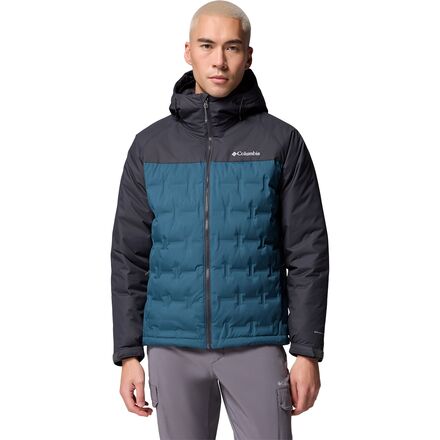 Columbia - Grand Trek III Down Hooded Jacket - Men's - Everblue/Shark