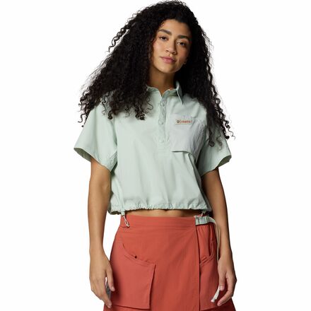 Cove Beach Woven Cropped Shirt - Women's