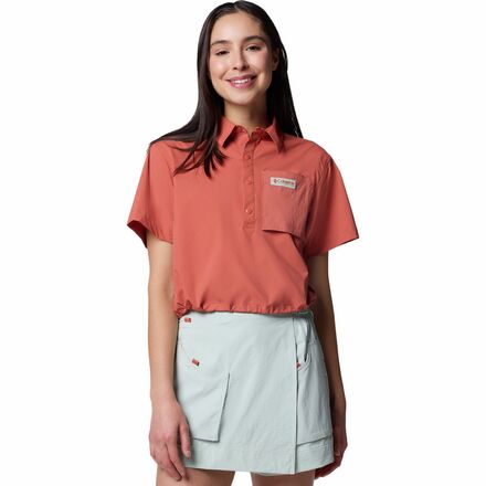 Cove Beach Woven Cropped Shirt - Women's