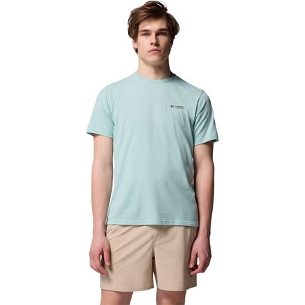 Columbia - PFG Diamond Fly Short-Sleeve T-Shirt - Men's - Misty Jade Heather/Froggy