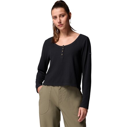 Brea Falls Grid Long-Sleeve Henley - Women's
