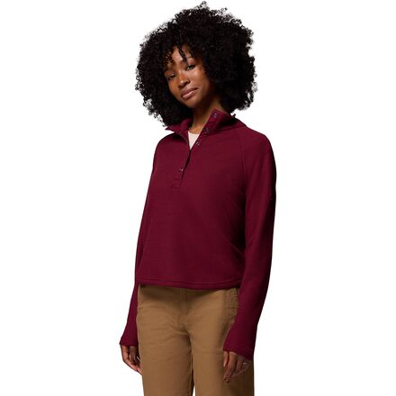 Holly Hideaway Waffle 1/2 Snap Pullover - Women's