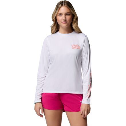 Tidal Palm Waves Long-Sleeve T-Shirt - Women's
