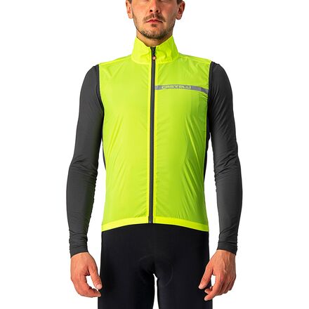 Castelli - Squadra Stretch Vest - Men's - Giallo Fluo/Dark Gray