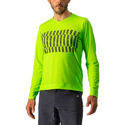 Castelli - Trail Tech Long-Sleeve T-Shirt - Men's - Electric Lime/Dark Lime