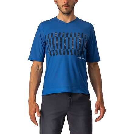 Castelli - Trail Tech T-Shirt - Men's - Cobalt Blue/Savile Blue/Silver Gray