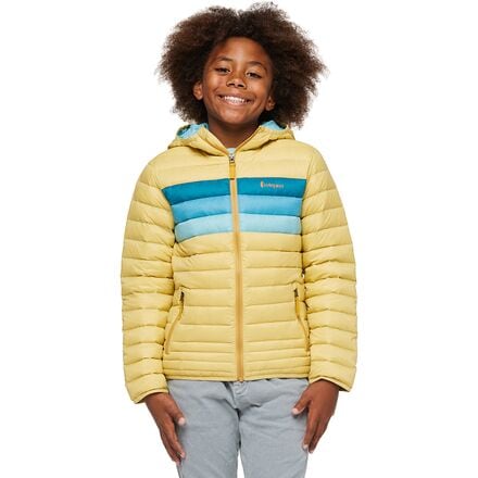Cotopaxi - Fuego Down Hooded Jacket - Boys' - Wheat Stripes