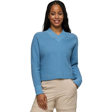Atajo Long-Sleeve Waffle V-Neck Top - Women's