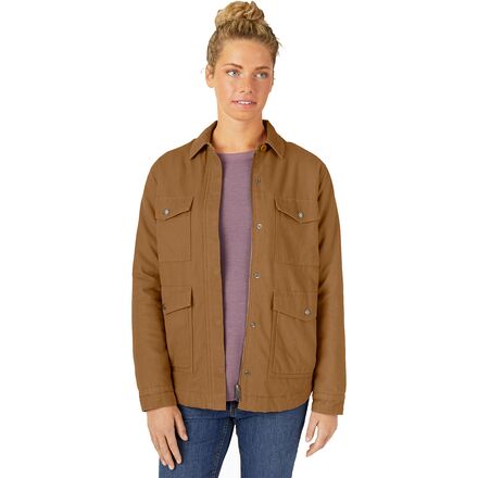 Dickies - Duck High Pile Fleece Lined Chore Coat - Women's - Rinsed Brown Duck