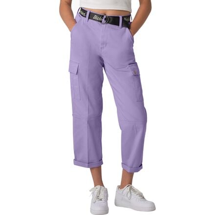 Dickies - Relaxed Fit Cropped Cargo Pant - Women's - Purple Rose