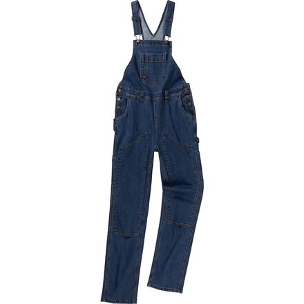 Double Front Denim Bib Overalls - Women's
