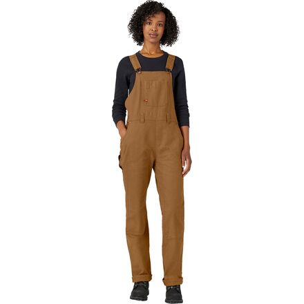 Double Front Denim Bib Overalls - Women's