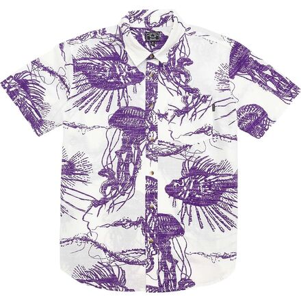 Dark Seas - Man O' War Woven Shirt - Men's - White/Purple