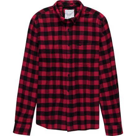 Denim and Flower - Buffalo Check Flannel Button-Down Shirt - Men's - Black/Red