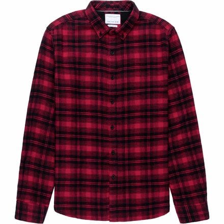 Denim and Flower - Red/Black Flannel Button-Down Shirt - Men's