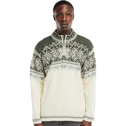 Dale of Norway - Vail Sweater - Men's - Off White/Dark Green/Grey