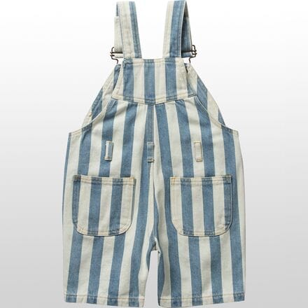 Dotty Dungarees - Faded Stonewash Stripe Short Overalls - Infants'