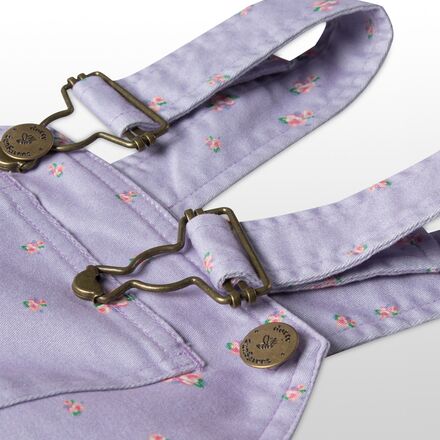 Dotty Dungarees - Floral Lilac Short Overalls - Infants'