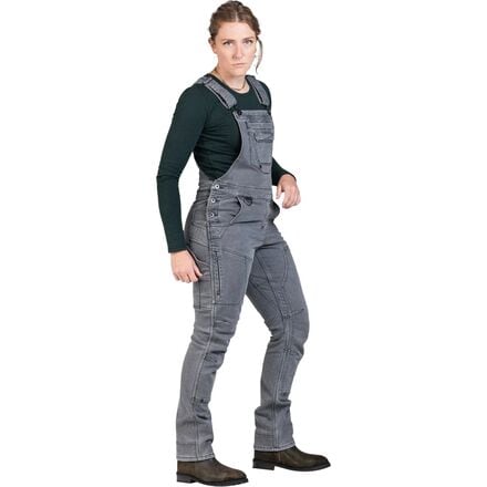 Dovetail Workwear - Freshley Drop Seat Overalls - Women's - Grey Thermal Denim