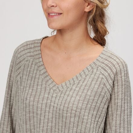 Dylan - Sweater Knit Raglan V Top - Women's