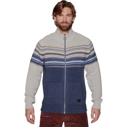 Elevenate - Davos Knit Zip Sweater - Men's - Dark Steel Blue