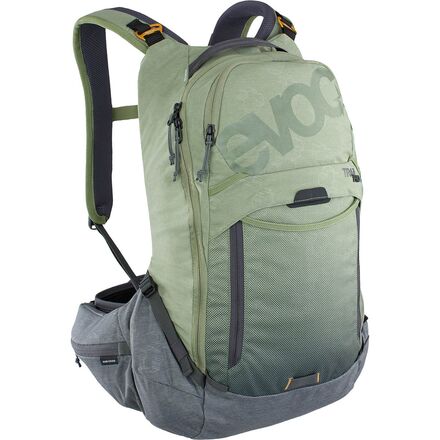 Evoc - Trail Pro 16L Protector Backpack - Light Olive/Carbon Grey